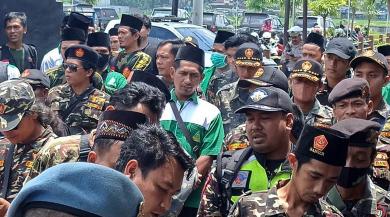 Ini Alasan Ratusan Banser Tulungagung Datangi dan Geruduk Polres Trenggalek